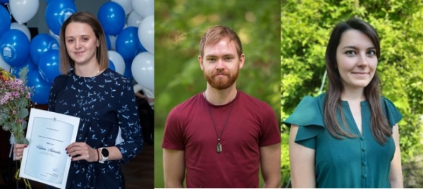 PhD students Valeria Sidorenko, Allan Tobi and Kristina Põšnograjeva