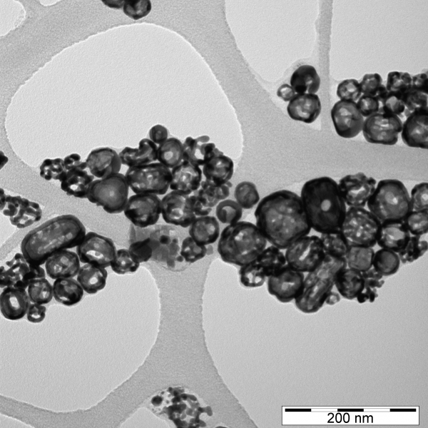 Hollow gold-silver nanospheres