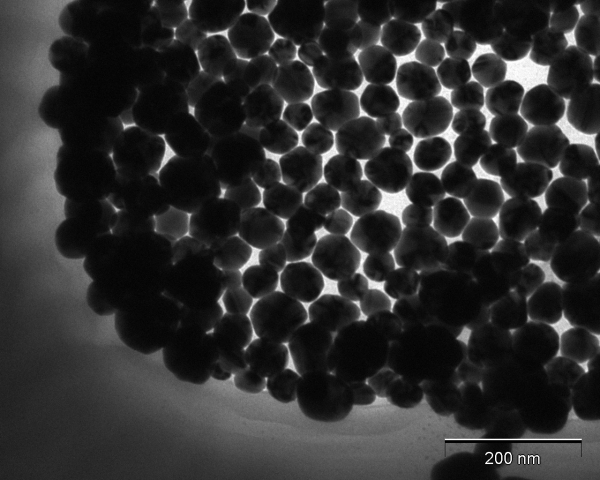 AgPVP nanoparticles at 105,000x magnification